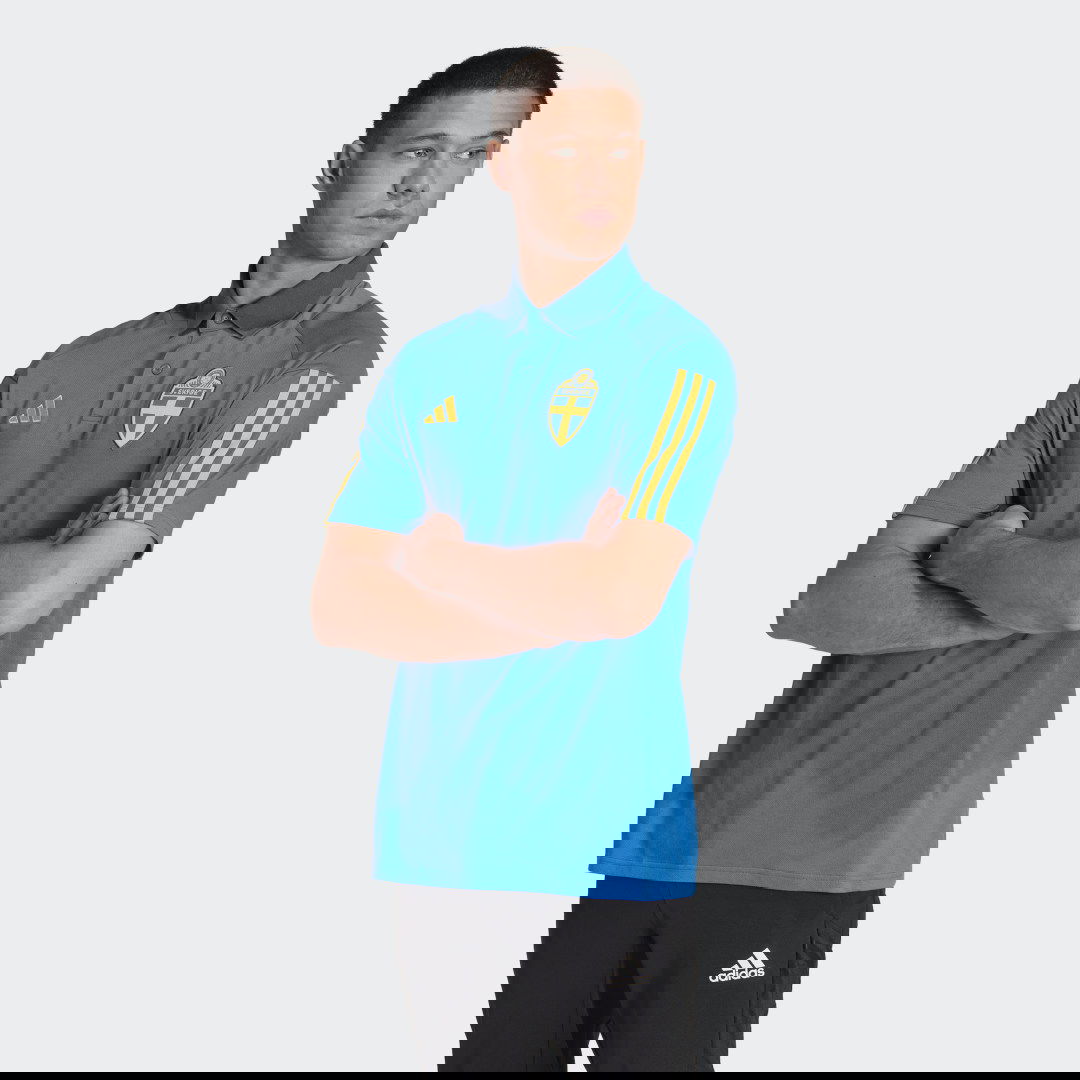 Поло тениска adidas Performance Sweden Tiro 23 Синьо | HD8984, 1