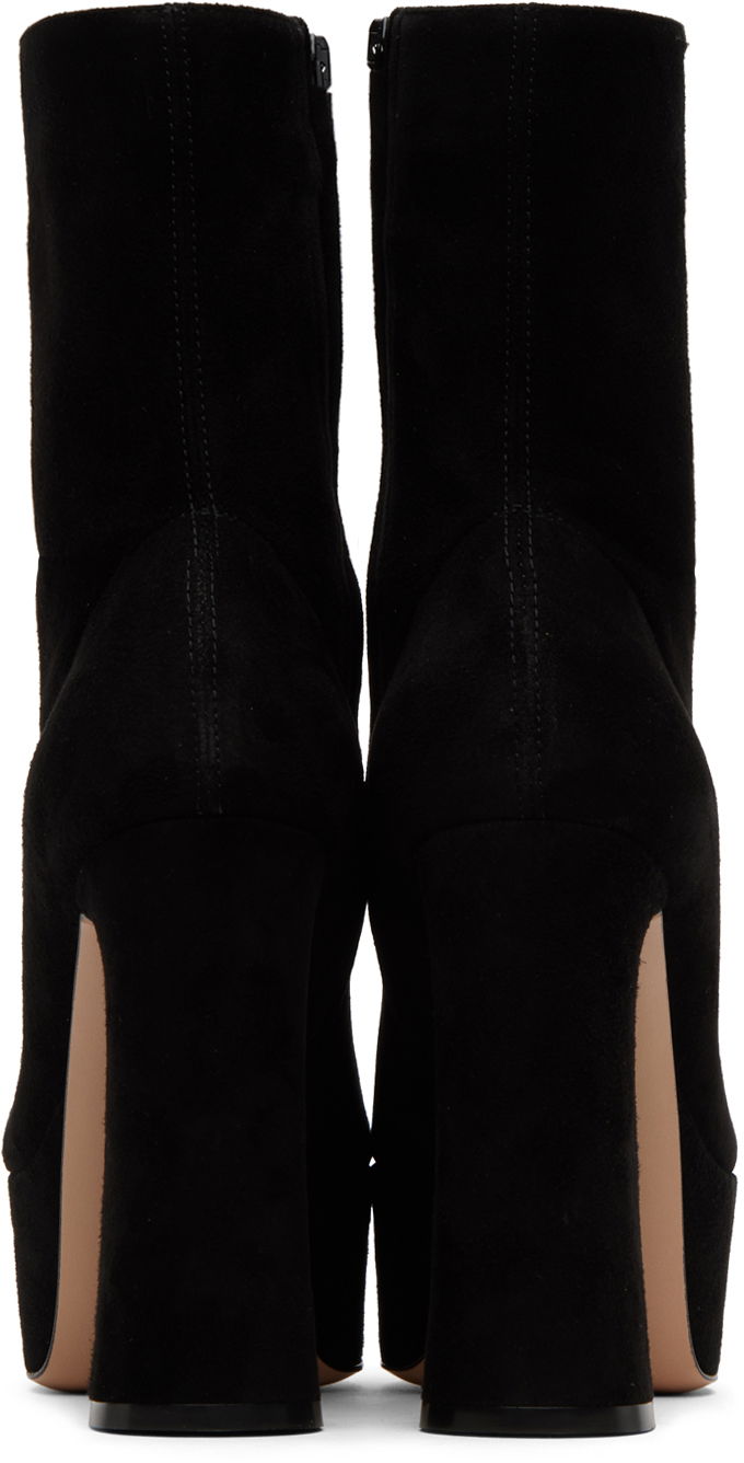 Кецове и обувки Gianvito Rossi Suede Platform Ankle Boots Черно | G73174.70RIC.CAM, 1
