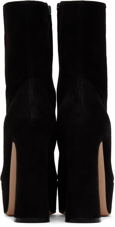 Кецове и обувки Gianvito Rossi Suede Platform Ankle Boots Черно | G73174.70RIC.CAM, 1
