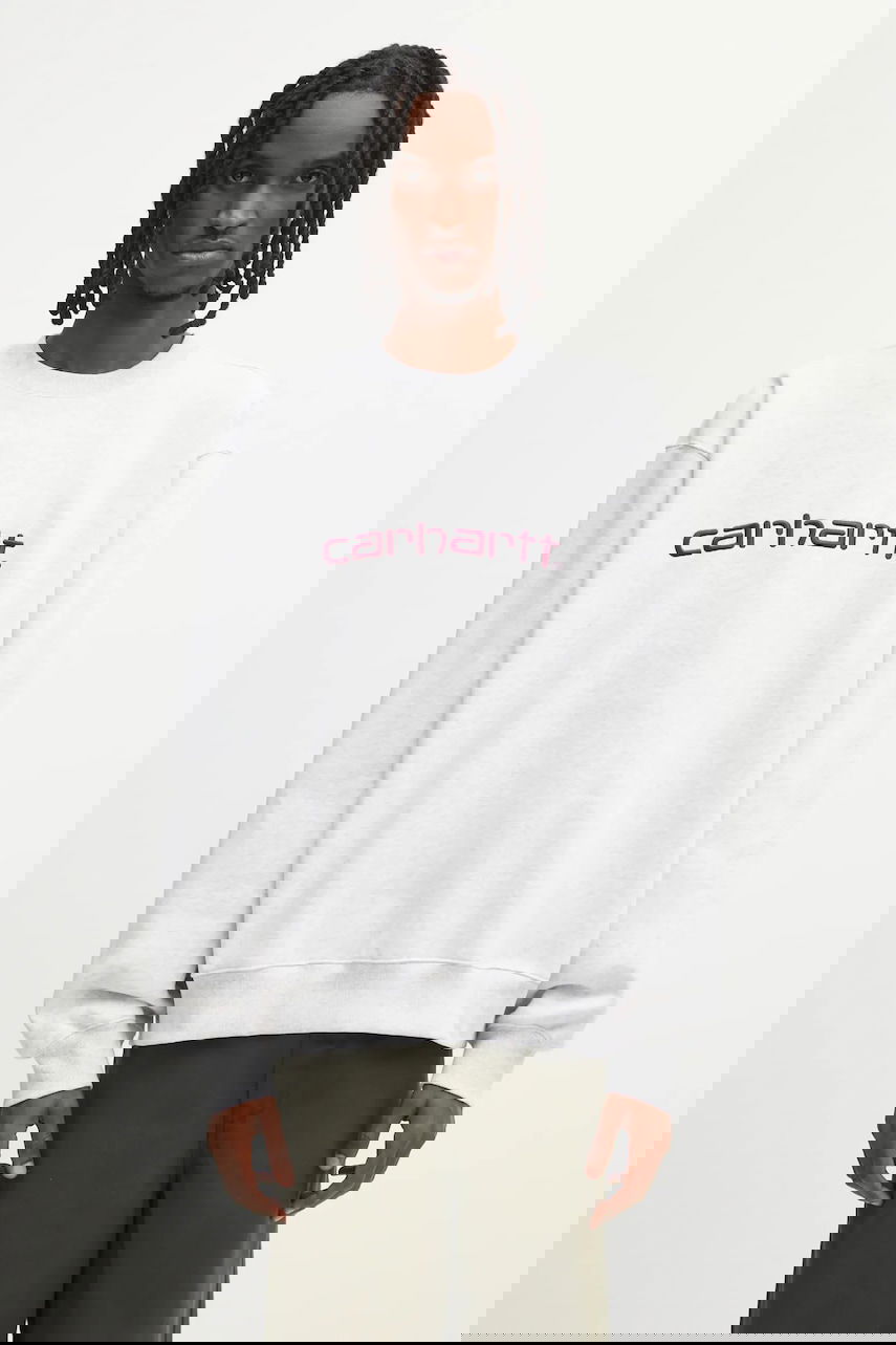 Суитчър Carhartt WIP WIP Embroidered Crewneck Sweatshirt Сиво | I030546.38HXX, 0