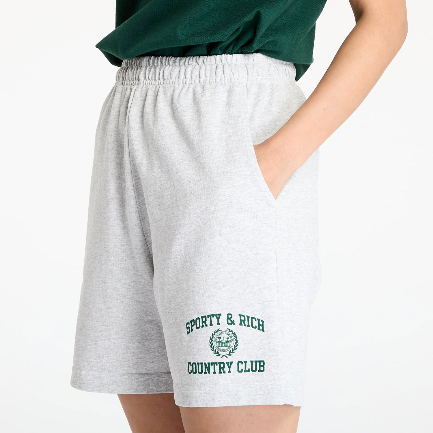 Къси панталони Sporty & Rich Sporty & Rich Varsity Crest Gym Shorts Сиво | SH039606218GY03, 1