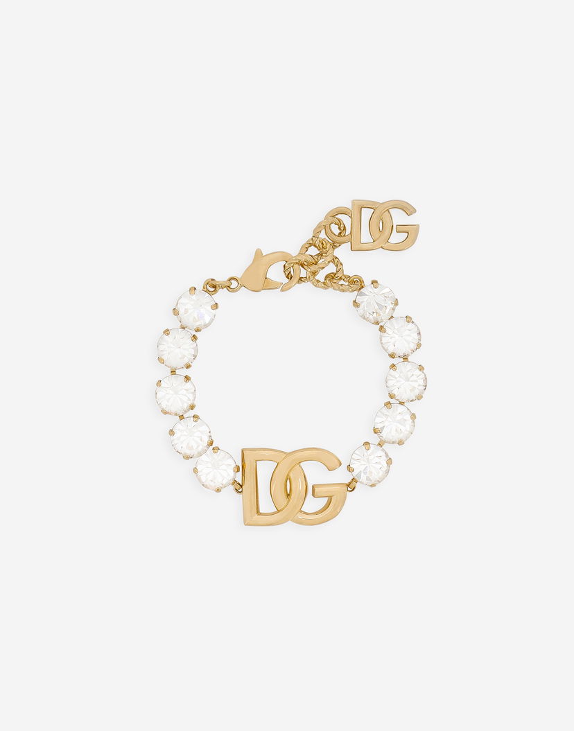 Гривна Dolce & Gabbana Bracelet With Rhinestones And DG Logo Жълто | WBO4S4W1111ZOO00