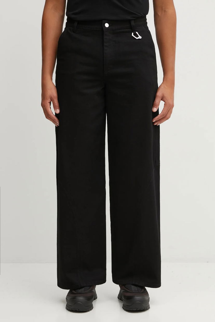 Дънки HELIOT EMIL Heliot Emil AW25 Wide-Leg Jeans with Hook Detail Черно | AW25.M.10.189.BLK01.CO