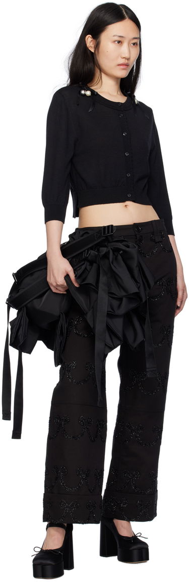 Панталони Simone Rocha Simone Rocha Patterned Wide-Leg Trousers Черно | 4101 1062, 3