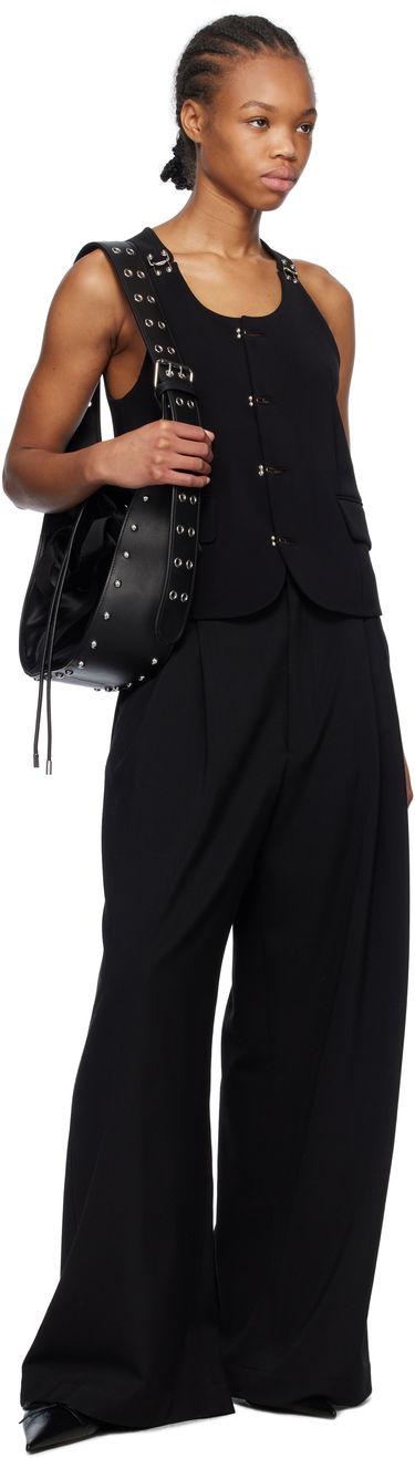 Дамска чанта We11done We11done Belted Punk Drawstring Bag Черно | WD-AB0-25-482-U-BK, 3