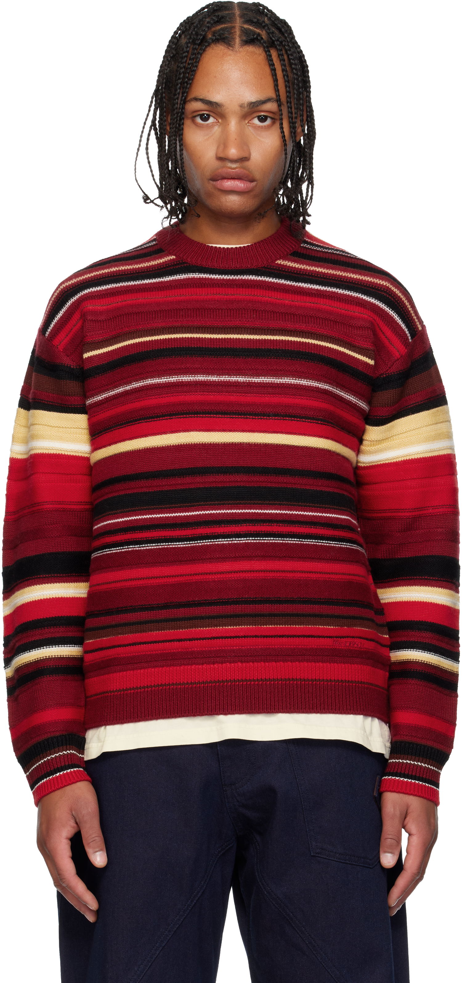 Пуловер JW Anderson JW Anderson Multi Stripe Sweater Многоцветен | KW1432-YN0008, 0