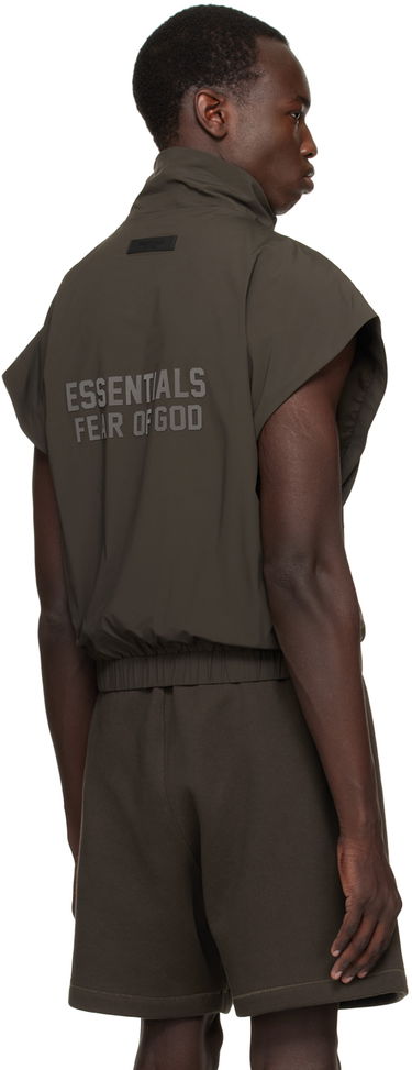 Жилетка Fear of God Fear of God ESSENTIALS Zip Vest Кафяво | 202BT225005FW, 2