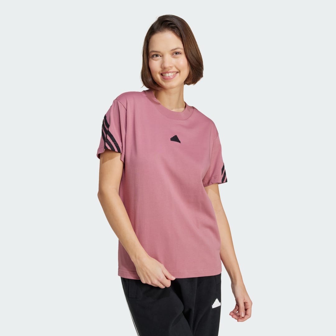 Тениска adidas Performance Future Icons 3-Stripes Tee Розово | IW5261, 0
