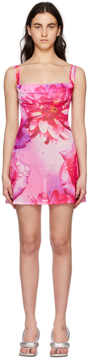 Pокля Miaou Miaou Ginger Floral Print Mini Dress Розово | 5018PM1DYR, 0