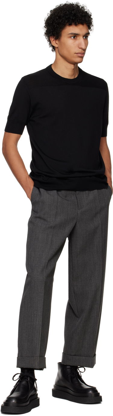 Тениска Jil Sander Jil Sander Virgin Wool T-Shirt Черно | J22GC0104_J14610, 3
