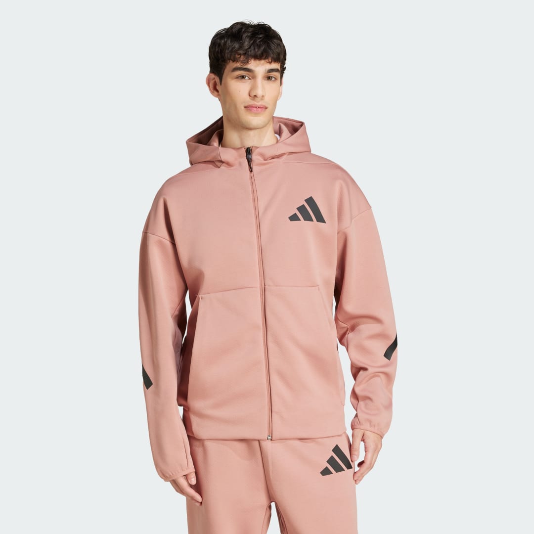 Суитчър adidas Performance Z.N.E. Full-Zip Hooded Track Jacket Розово | JD2908, 0