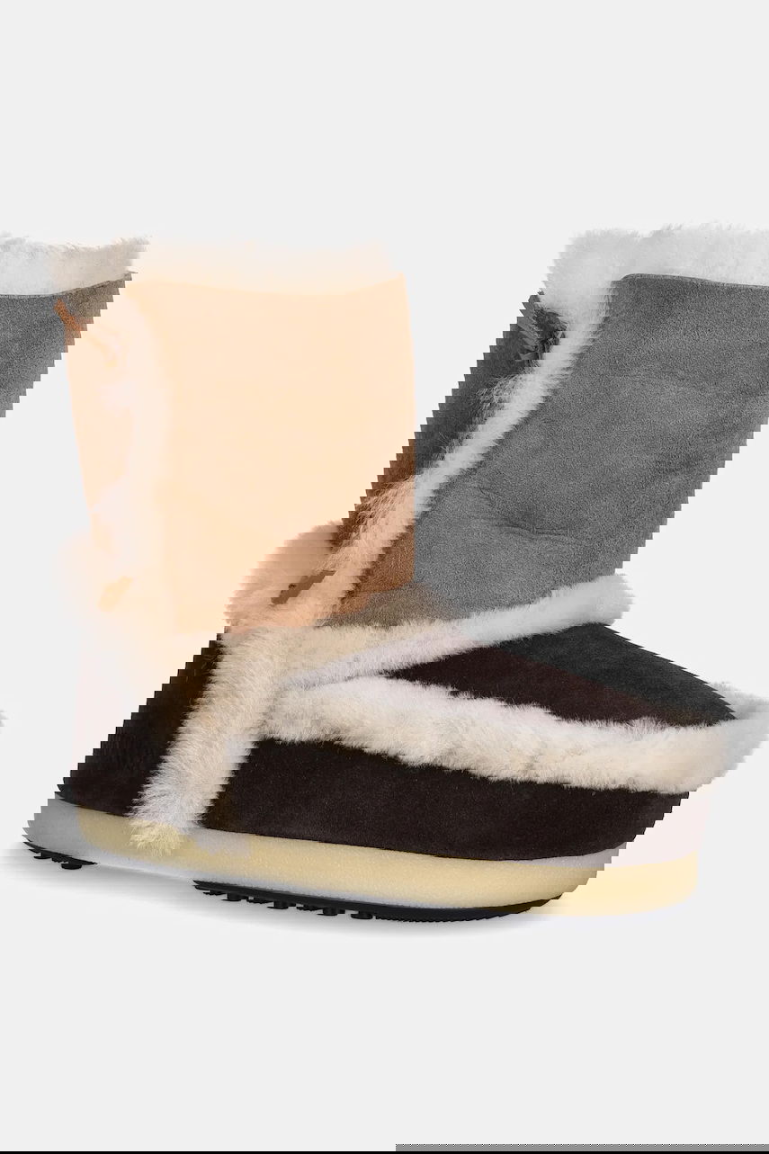 Кецове и обувки Moon Boot Two-Tone Suede Snow Boots with Shearling Trim EVX PATCH Кафяво | 80D1470060.MM05, 0