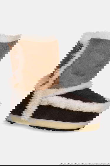 Кецове и обувки Moon Boot Two-Tone Suede Snow Boots with Shearling Trim EVX PATCH Кафяво | 80D1470060.MM05, 0