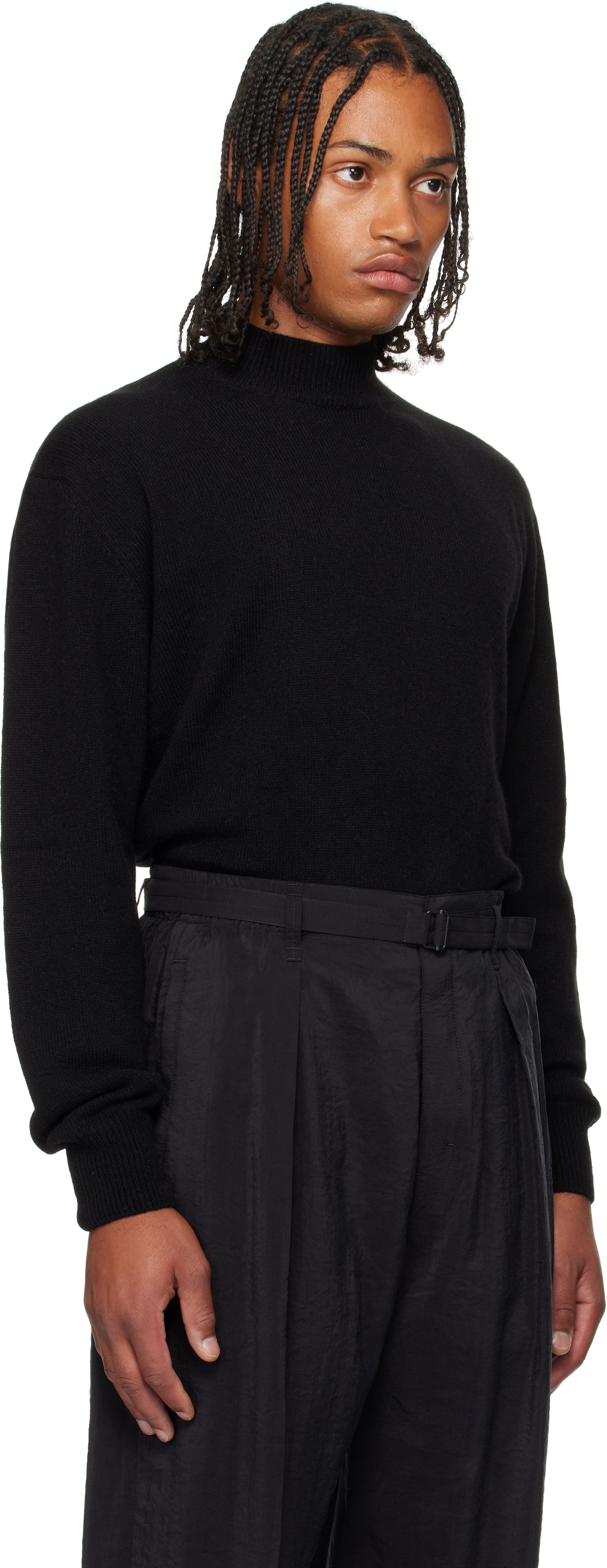 Пуловер LEMAIRE Lemaire Mock Neck Sweater Черно | TO1426 LK1029, 1