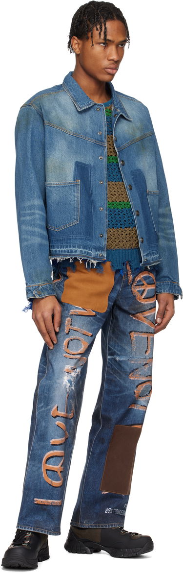 Яке Andersson Bell Andersson Bell Rodeo Motorcycle Denim Jacket Синьо | awa676m, 3