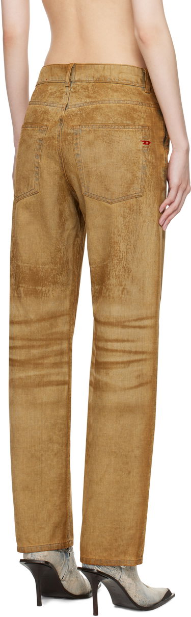 Дънки Diesel Straight Fit Jeans With Embossed Belt Бежово | A16677 0AJET, 2
