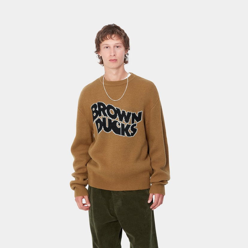 Пуловер Carhartt WIP Ducks Graphic Print Sweatshirt Кафяво | I033863_9