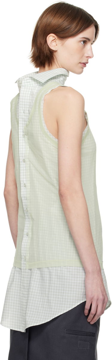 Потник Maison Margiela Maison Margiela Back To Front Check Sleeveless Top Зелено | S51NL0046 MTJ024, 2