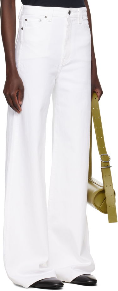 Дънки Khaite Dane High-Waisted Wide-Leg Flared Stretch Jeans Бяло | 1170902100, 1