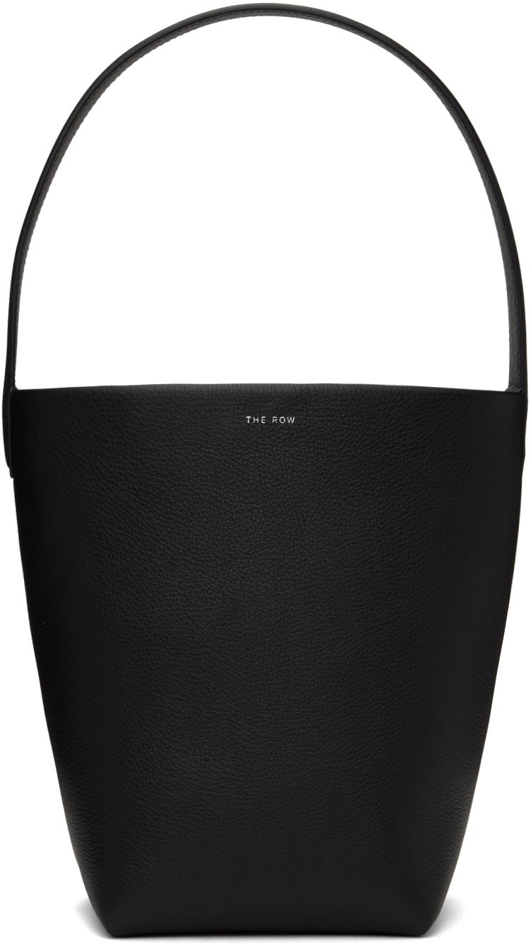 Голяма пазарска чанта The Row Small Leather Bucket Bag Черно | W1314-L129, 0