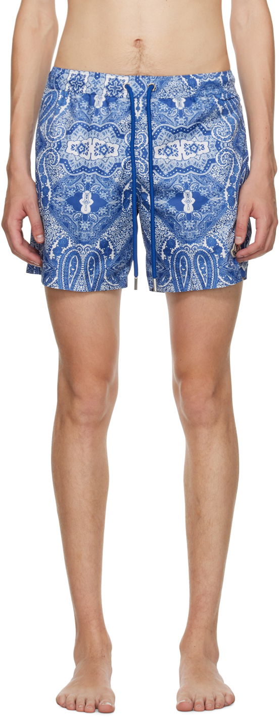 Бански Moncler Bandana Print Swim Синьо | I20912C000025972V, 0