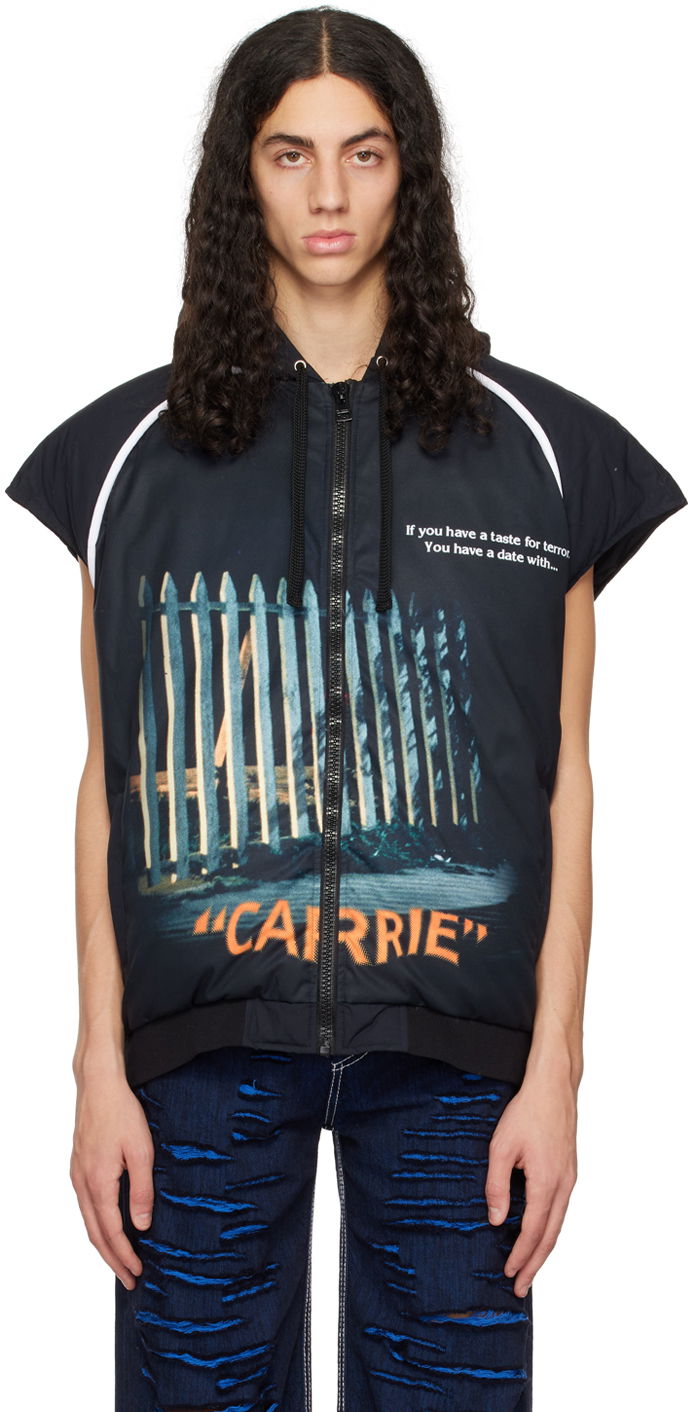 Жилетка JW Anderson Black 'Carrie' Gate Printed Vest Черно | JK0207-PG0994, 0