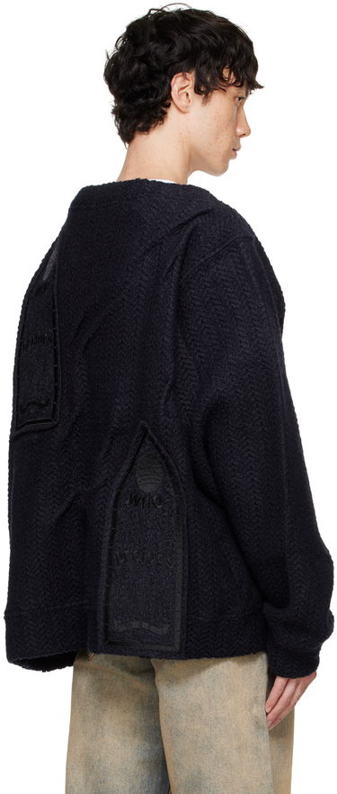 Пуловер Who Decides War Who Decides War Gathered Collegiate Sweater Тъмно синьо | 1110100010FW24, 2