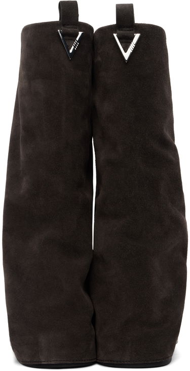 Облекло The Attico Attico Robin Suede Slouch Boots Сиво | 246WS798 L007, 1