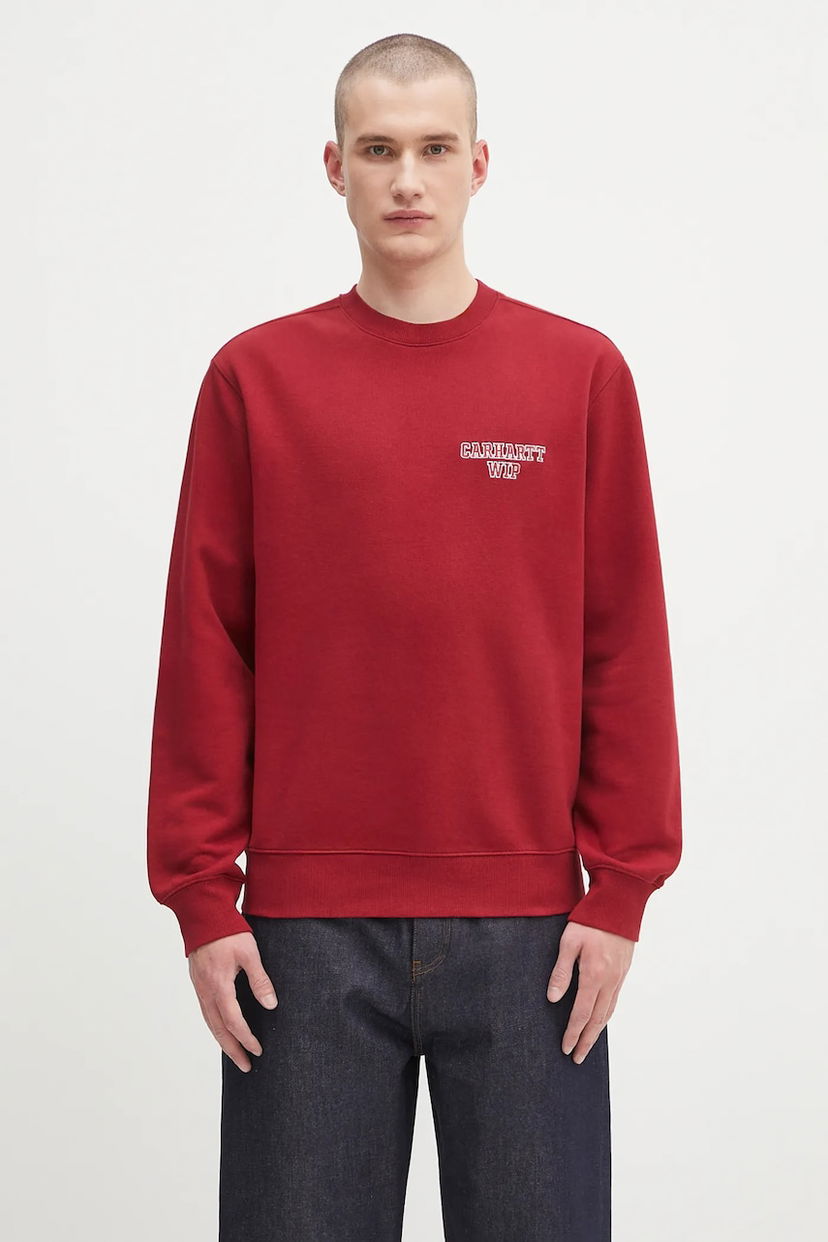Суитчър Carhartt WIP Alumni Plain Cotton Sweatshirt Червено | I035190.H8XX