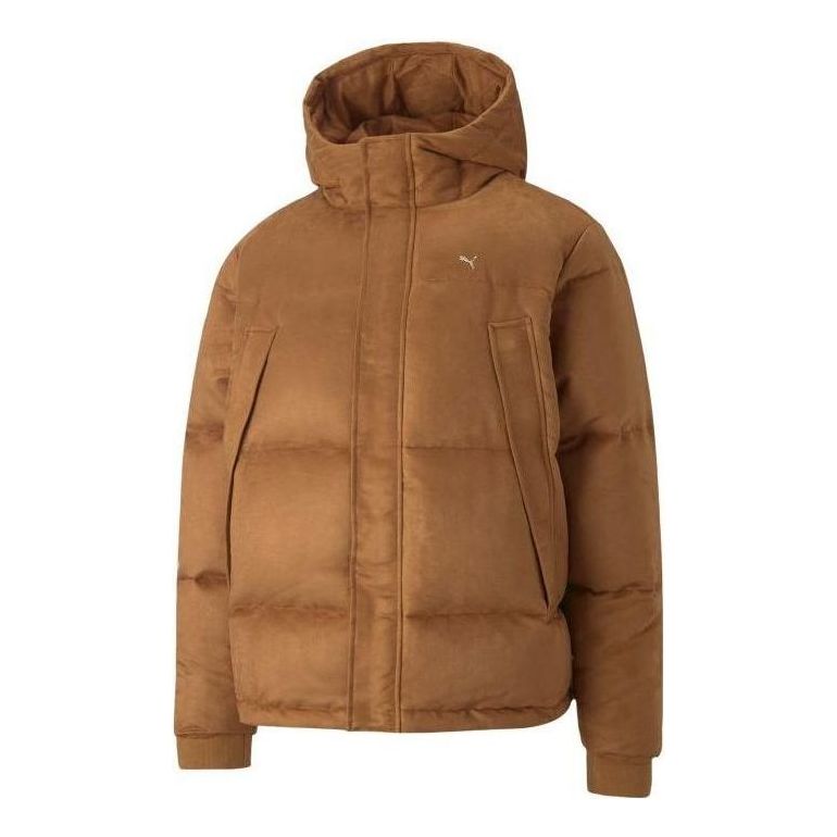 Пухо яке Puma Faux Leather Down Jacket Кафяво | 535786-74