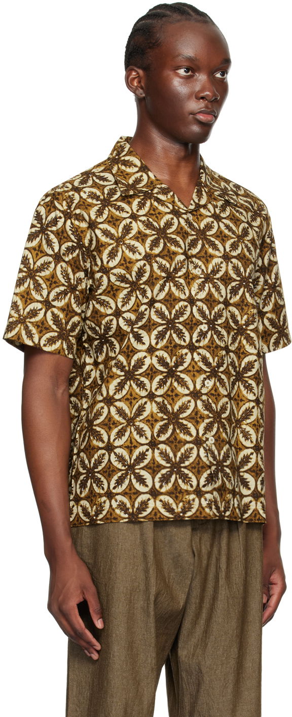 Риза Universal Works Universal Works Camp Shirt Кафяво | P3058, 1