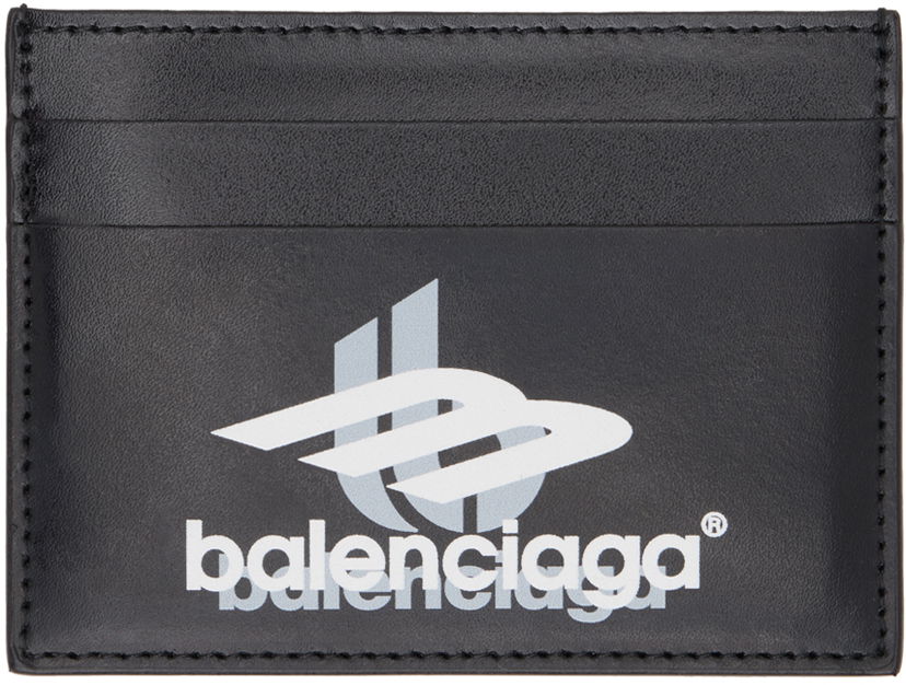 Портфейл Balenciaga Printed Card Holder Черно | 594309-2AAPK-1090