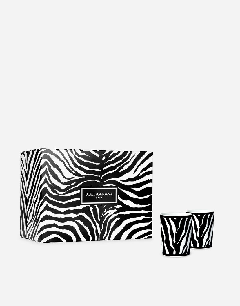 Домашен декор Dolce & Gabbana Dolce & Gabbana Casa Zebra Print Gift Box with 2 Porcelain Glasses Многоцветен | TC0S22TCA70UZ003