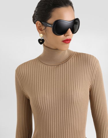 Пуловер Dolce & Gabbana Dolce & Gabbana Wool Turtleneck Pullover Кафяво | FXW34TJDVDCM2366, 3