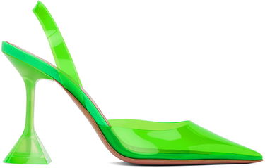 Кецове и обувки Amina Muaddi Sling Back Heels Зелено | HOLLI GLASS SLING CL PVC, 0