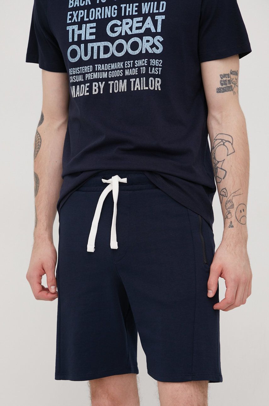 Къси панталони TOM TAILOR Shorts Тъмно синьо | 1031375.10668, 0