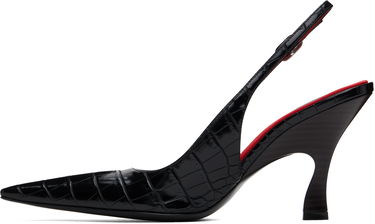 Кецове и обувки Stella McCartney Elsa Pointed Toe Slingback Heels Черно | 810524AP0AU0, 2