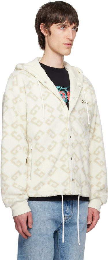 Суитчър Givenchy Givenchy Monogram 72 Jacquard Fleece Hoodie Бяло | BM01BV317L101, 1
