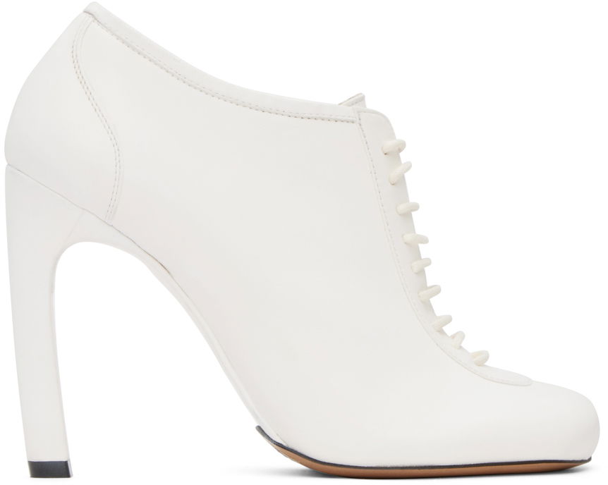 Кецове и обувки Dries Van Noten Dries Van Noten Lace-Up Low Ankle Heels Бяло | 0020 DD396, 0