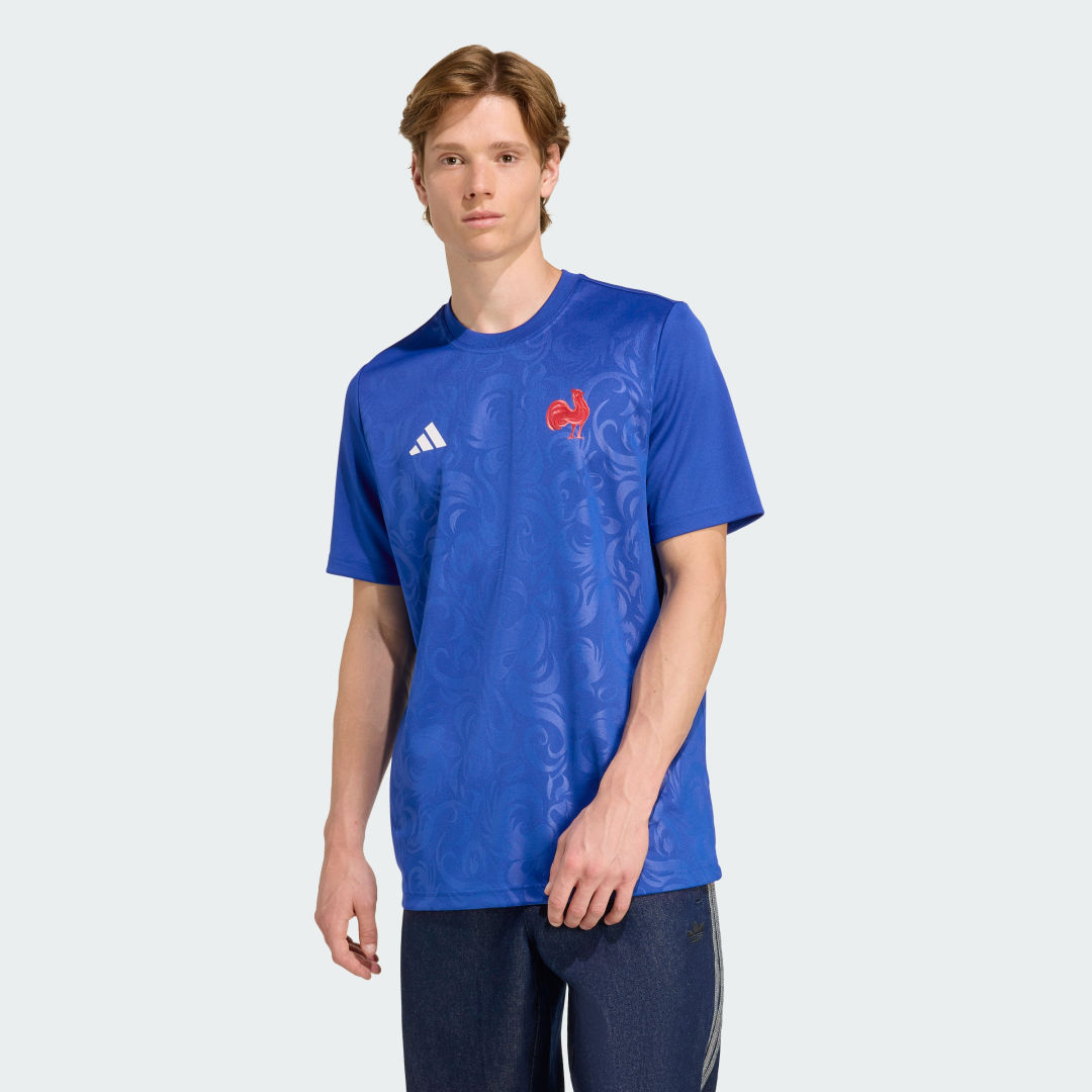 Тениска adidas Performance France Fan T-Shirt Синьо | KA5566, 0