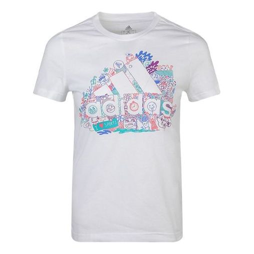 Тениска adidas Originals Short Sleeve Graphic T-Shirt Бяло | FJ5024