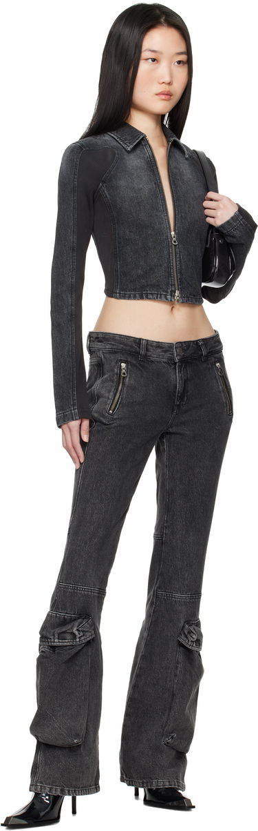 Яке Diesel Black Cropped Denim Jacket Черно | A14379 0AJEK, 3
