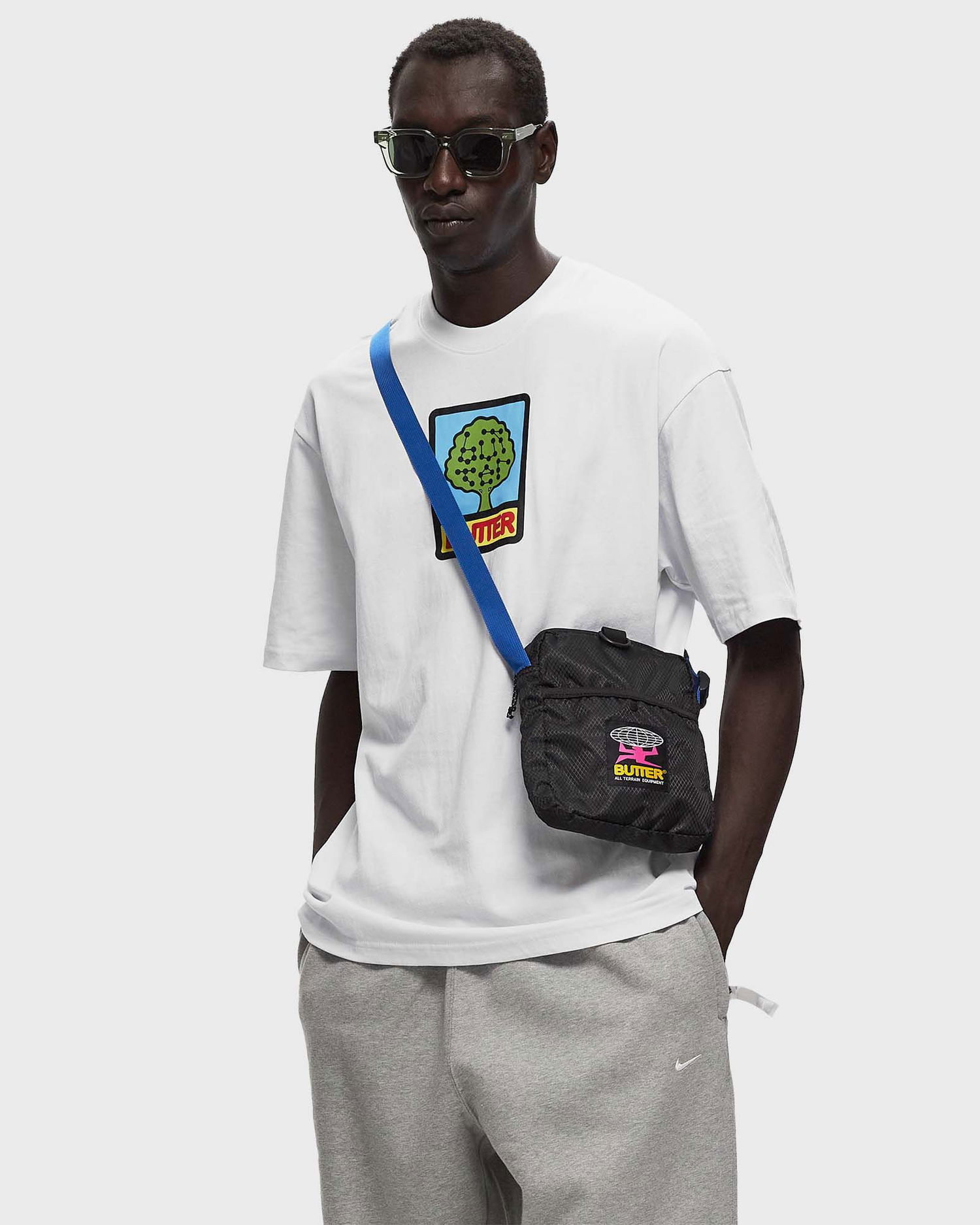 Чанта през рамо Butter Goods Ripstop Side Bag Черно | P16067, 1