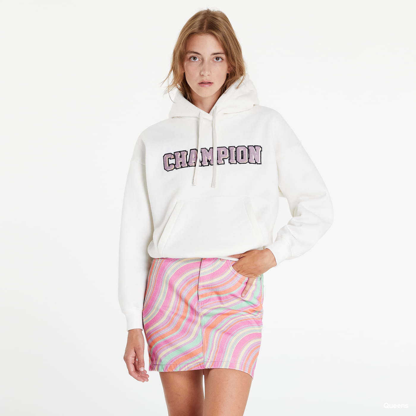 Суитчър Champion Hooded Sweatshirt Бяло | 115370 CHA YS084, 0