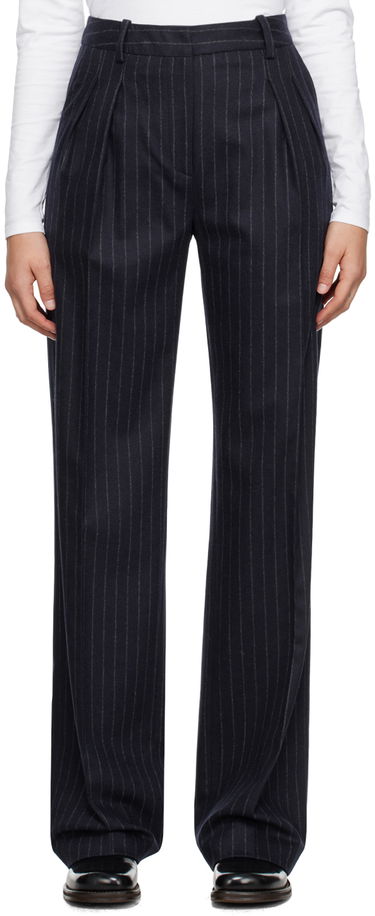 Панталони Loulou de Saison Loulou de Saison Amoya Pinstriped Trousers Тъмно синьо | AMOYA, 0