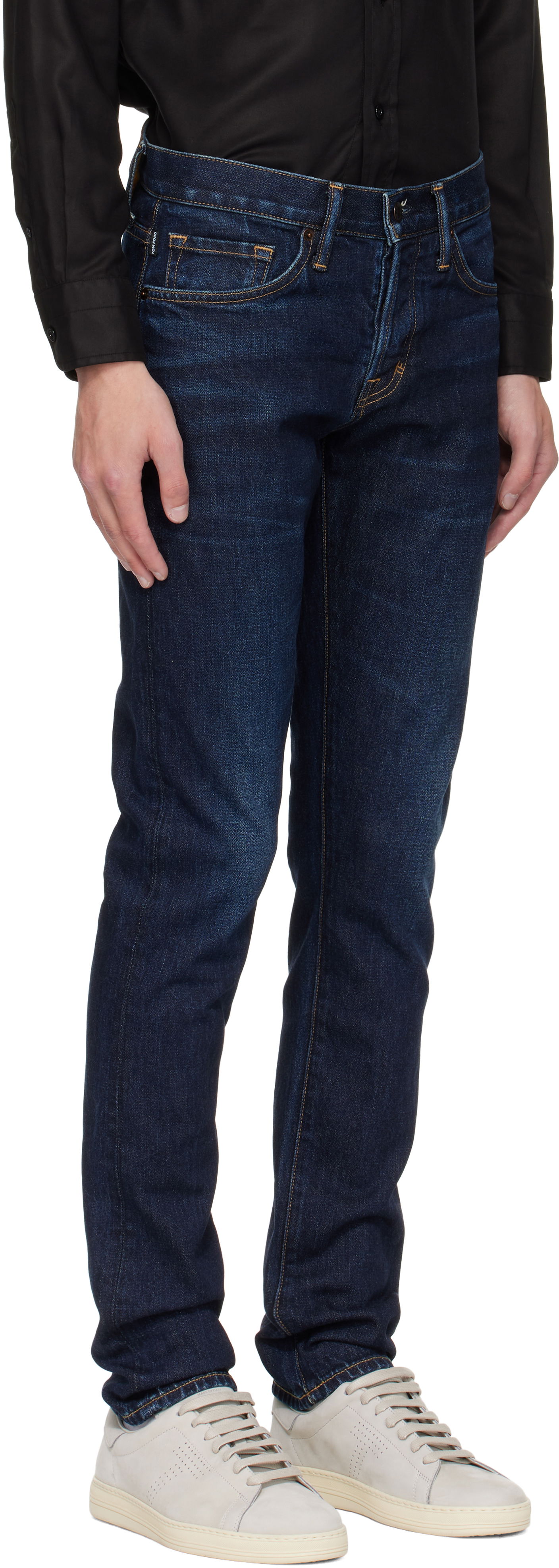 Дънки Tom Ford TOM FORD Stretch Twill Slim Fit Jeans Синьо | DPS001-DMC073, 1