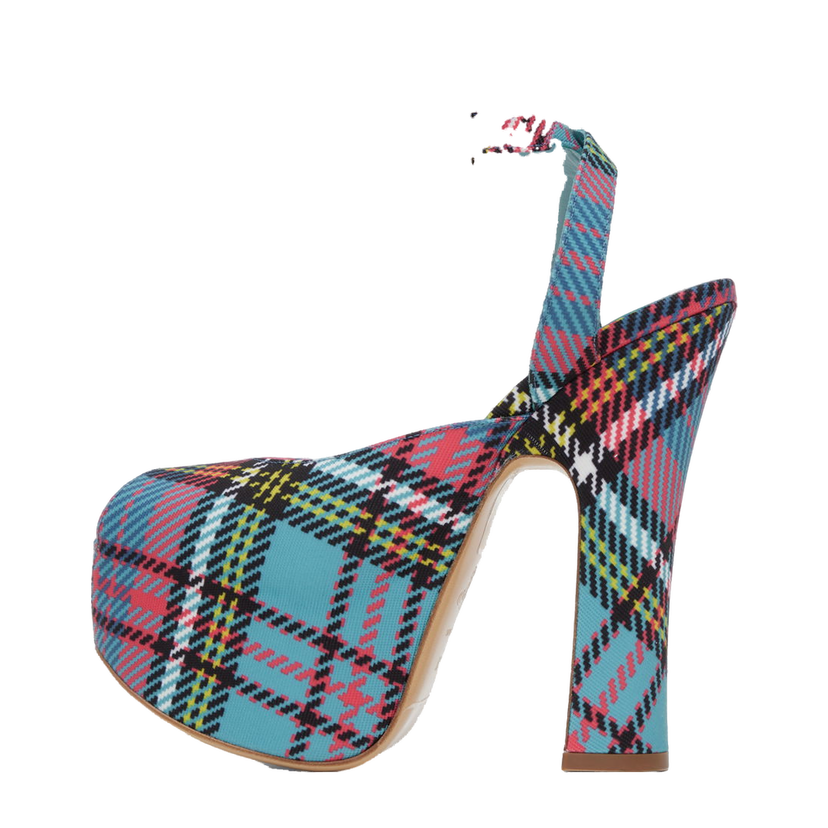 Кецове и обувки Vivienne Westwood Plaid Elevated Heels With Ankle Strap Многоцветен | 74050005W-W00J1-