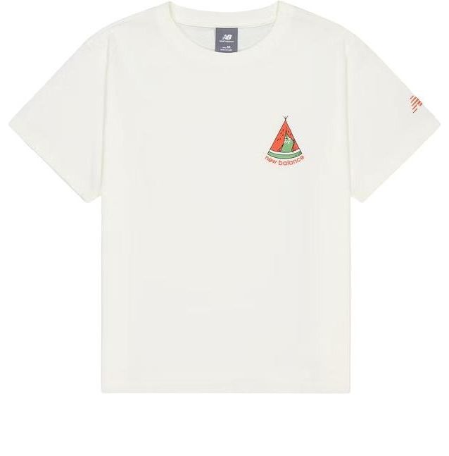Тениска New Balance Cartoon Print Short Sleeve T-Shirt Бяло | AWT41333-CIC
