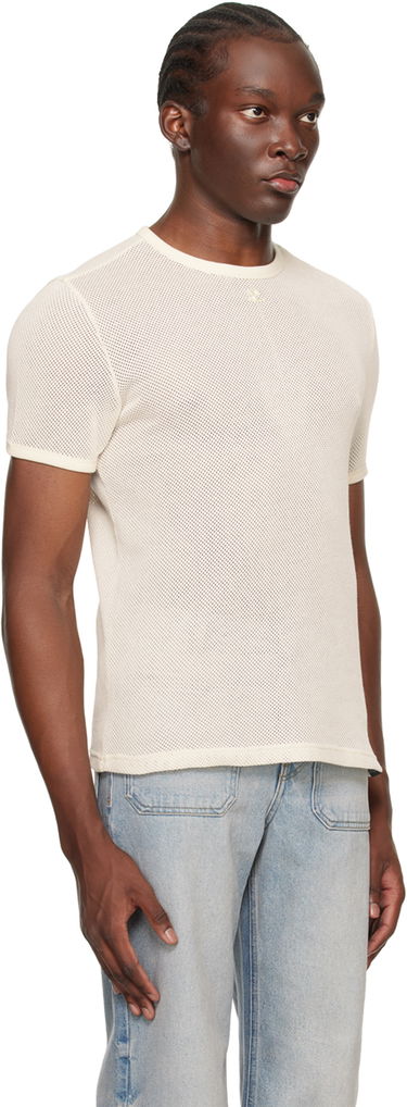 Тениска Courrèges Semi-Sheer T-Shirt Черно | 124JTS123JS0069, 4