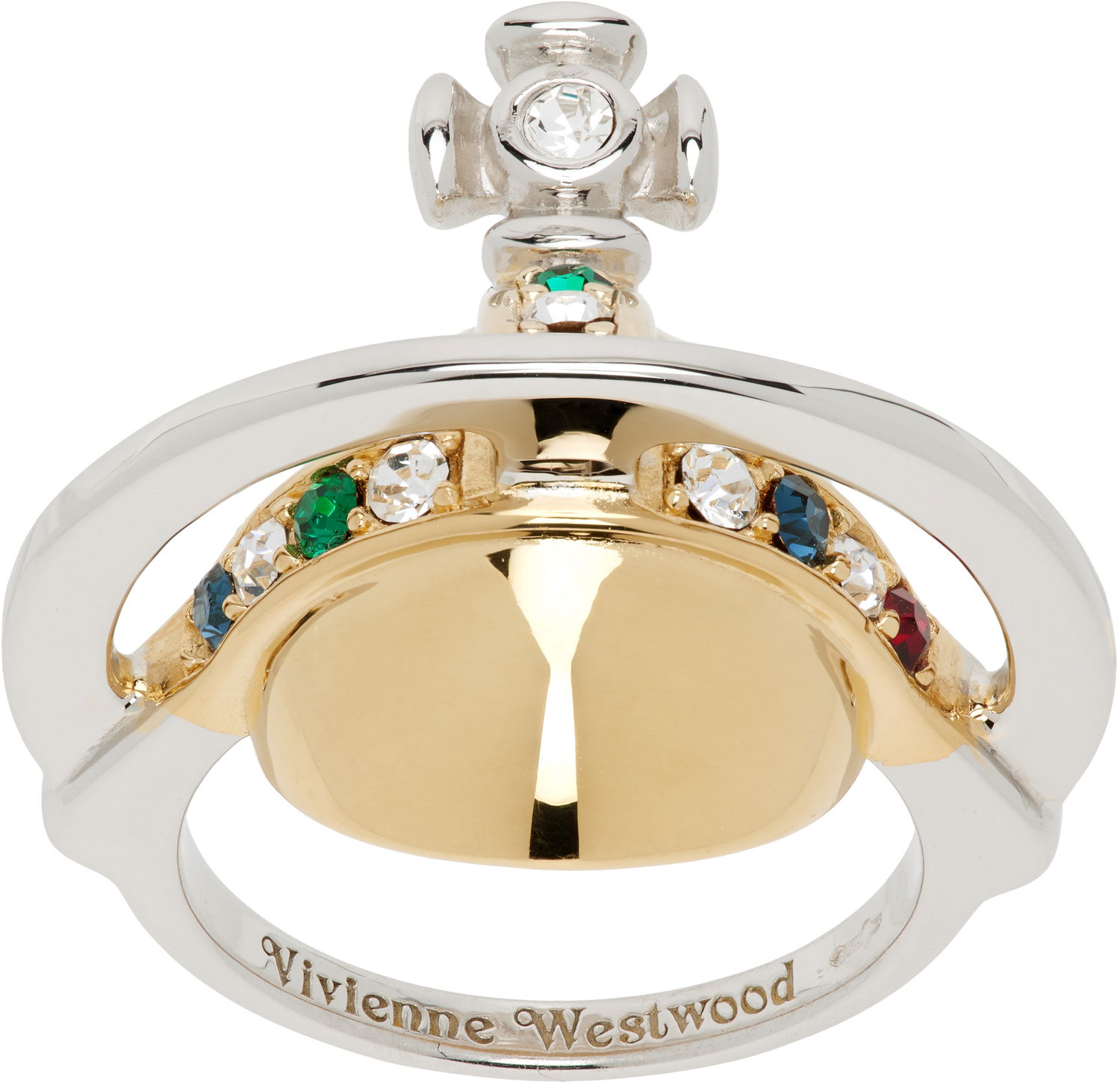 Пръстен Vivienne Westwood Solid Orb Multi-Crystal Two-Tone Ring Многоцветен | 6404017P-01P668-, 0